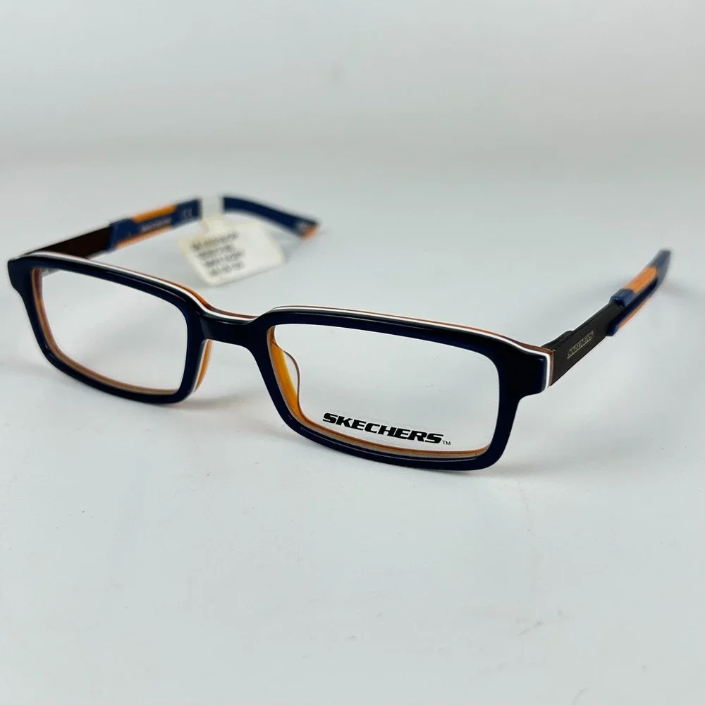 Skechers Youth SK 1110 NVOR Eyeglasses‎ Frame Navy Ivory Full Rim 44-16-125